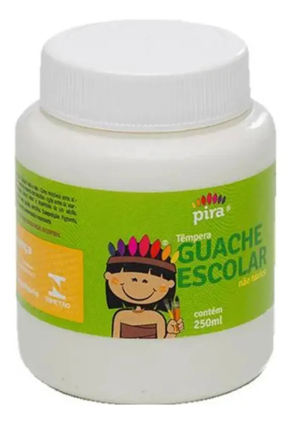 Tinta Guache Branca 250ml Piratininga