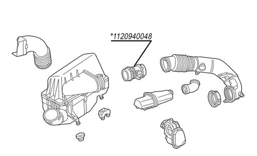 Medidor Sensor Fluxo Ar Mercedes Ml 320 3.2 V6 1998 A 2003