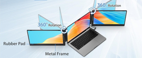 Y Extensor De Pantalla Portátil Triple De 14 For Laptop