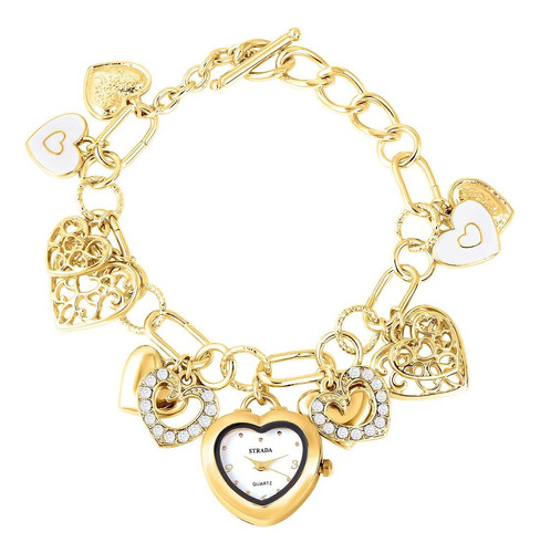 Reloj Con Corazón Múltiple Para Mujer Cristal Blanco Movimie