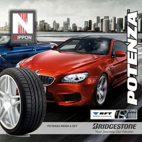 2u 225/50 R17 Potenza Re050 Rft Bridgestone Run Flat Envío