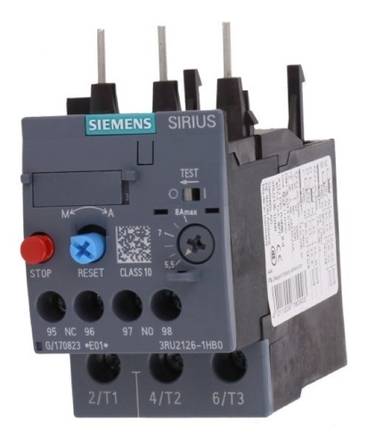 3ru2126-1hb0 Siemens Rel. Bimetalico S0 5.50 A 8.00 Amps