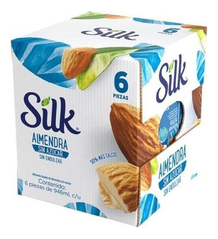 Bebidas Silk De Almendra Sin Azúcar 6 Pack