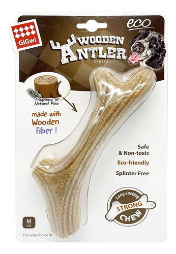 Gigwi Wooden Antler Asta Masticable Para Perros Talla M