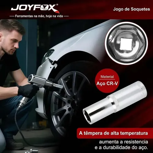 Joyfox Jogo De Ferramentas Completo Soquetes E Chaves Aço Crv 121