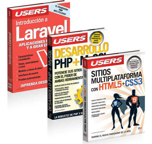 Libro: Php, Laravel, Mysql, Html, Css3, Javascript, Pack 3 L