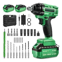 Comprar Llaves De Impacto Inalámbrico Eléctrica De 20v Shawty con 2 Baterías 4.0ah，520 N.m Juego de Llaves de Impacto, Pistola De Impacto Sin Escobillas, Mandril de 1\u002F2'', 2400 RPM, para Hogar y Coche