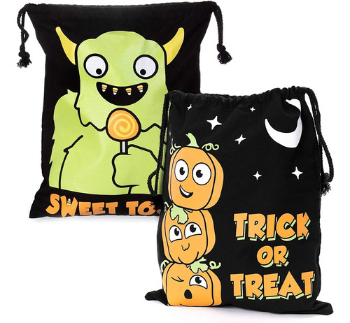 Bolsas De Lona Sweet Tooth  Cute Pumpkin Trick Or Treat...