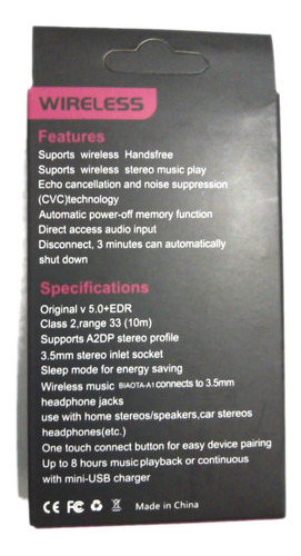 Imagen 7 de 10 de Receptor Bluetooth Manos Libres Auto Pc Audio Auricular Mic