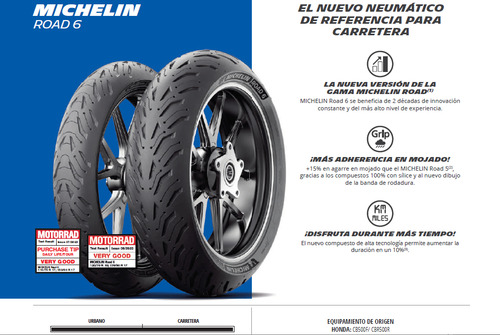 Llanta Michelin Delant 120/70zr19 60w Road 6 S/camara 749529