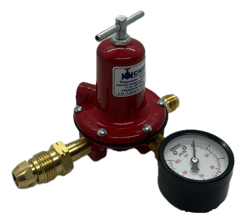 Regulador De Gas Cms 10-080 Manometro Punta Pol P/ Cilindro