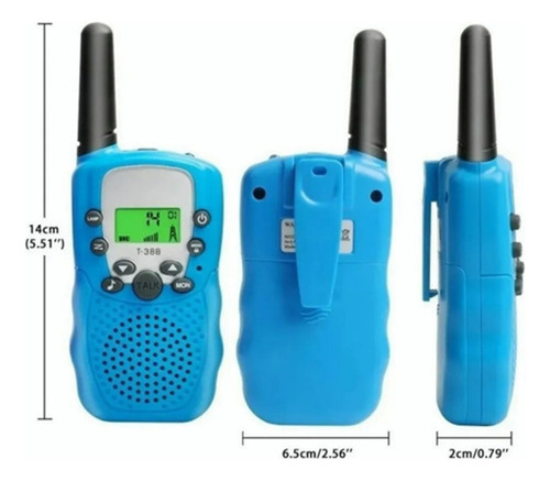 A Set 2 Radio Walkie Talkie For Niños Con Banda De 8 Km