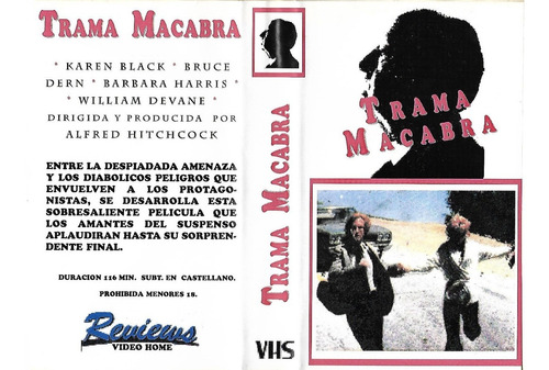 Trama Macabra Vhs Alfred Hitchcock Karen Black Vhs Nuevo