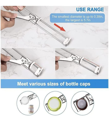 Abridor De Tarros Y Botellas Ajustable Master Opener (2 Unid