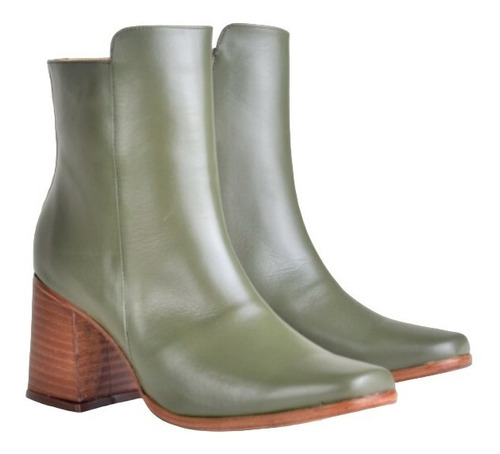 Imagen 4 de 9 de Botinetas Botitas Botas De Mujer De Cuero Tiana - Ferraro