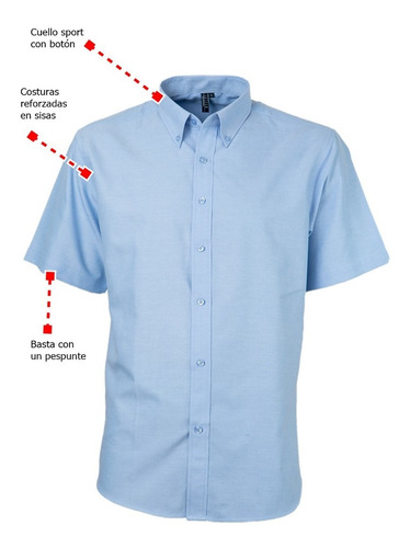 Imagen 4 de 6 de Camisa Oxford Manga Corta Hombre