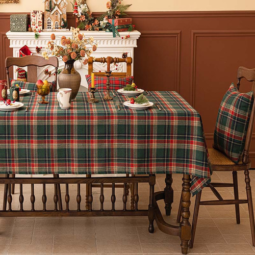 Manteles Decorativos, Mantel A Cuadros, Tejido De Poliéster