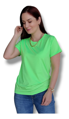 T-shirt Camiseta Blusinha Moda Feminina Neon Fluorescente