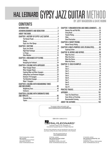 Método De Guitarra Hal Leonard Gypsy Jazz De Jeff Magidson Y