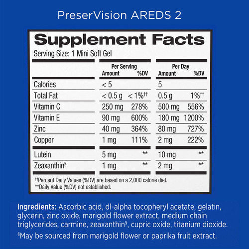 Suplemento Ocular De Vitaminas E Minerais Preservision A