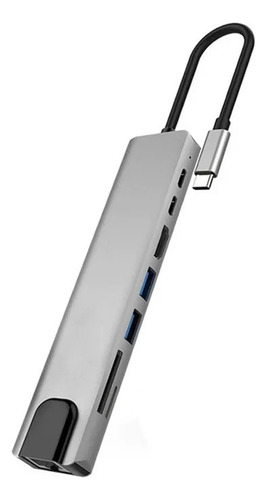 Hub Tipo C S 8 Em 1 Adaptador Usb C Para Hdmi Com Ethernet