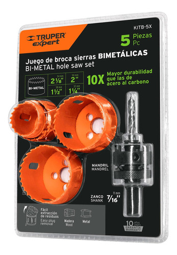 Sierra Copa Truper 5 Piezas Bimetalica  Kitb-5x