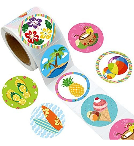 Fancy Land Summer Perforated Roll Stickers 200 Piezas P