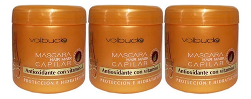 Volbucle Mascara Capilar 200grs Proteccion Argan Oil Kit X 3
