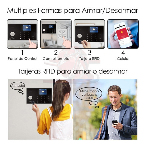 Alarma Wifi Gsm Telefono Control App Seguridad Inalambrica Alerta Celular Kit Sensores Sistema Vecinal Casa Negocio