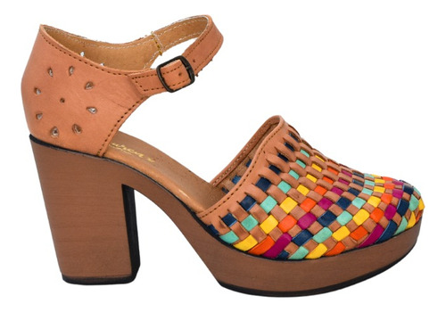 Zapatos Sandalias Huarache Artesanal Piel Color Tan C 4237