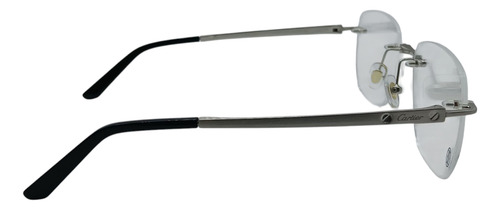 Lente Cartier 3pzs Color Plata Con Negro Ct0512-c3 Plateado