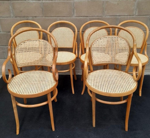 Antiguo Juego Mod 14 Thonet 2 Sillones 4 Sillas Originales (Usado)