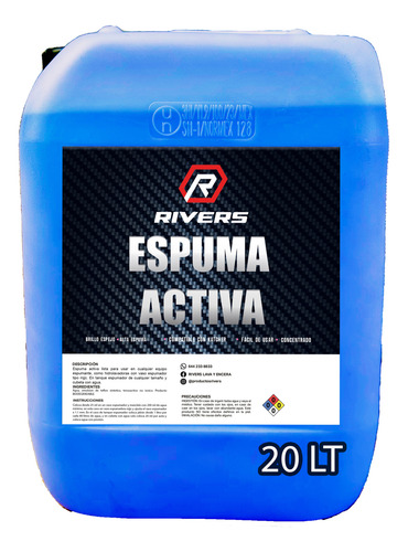 20 Litros Espuma Activa Limpieza Profunda P Autos Y Camiones