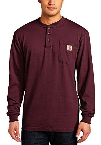 Carhartt Ropa De Trabajo Para Hombres Manga Larga Henley Ori