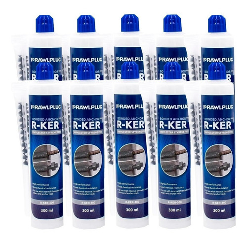 Imagen 2 de 9 de Anclaje Químico Mortero P/ Hormigon Rawlplug 300ml Sellador