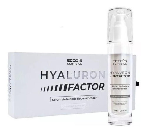 Hyaluron Factor Sérum Anti-idade Redensificador 30ml Eccos Momento de aplicação Dia/Noite Tipo de pele Todo tipo de pele