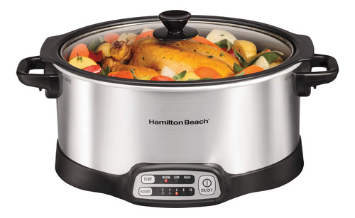 Olla De Cocción Lenta Hamilton Beach 33662 Programable, 6 L,