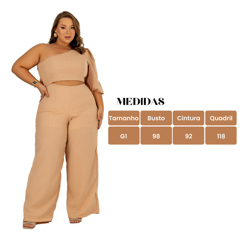Macacão Social Longo Plus Size Moda Maior G ,gg G1 Tendência