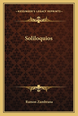 Libro Soliloquios - Zambrana, Ramon