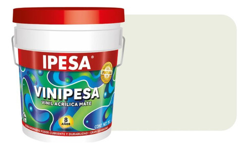 Pintura Vinílica Exterior 4 Litros Vinipesa 8 Años Galón Color Blanco Ostión