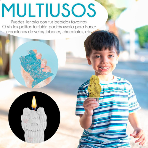 Molde De Silicon Slim Company Para Paleta De Hielo Chocolate Base De Plástico Reutilizable