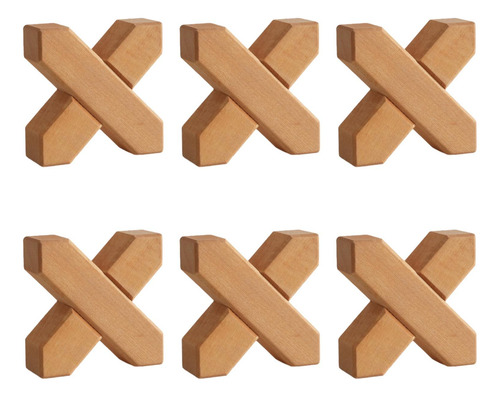 6x Bloques De Forma Juego De Entrenamiento Lógico