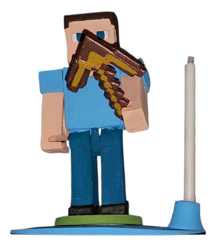 Portavela Pastel .:: Minecraft Steve V1 ::. Multicolor