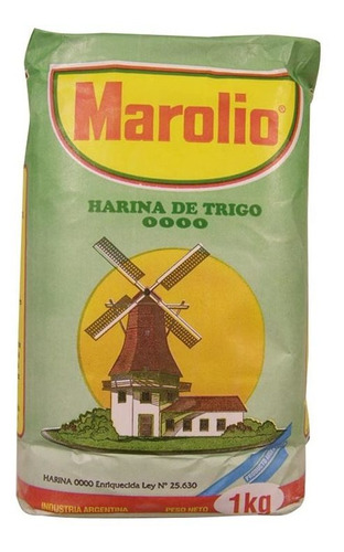 Pack X 6 Unid. Harina   0000  1 Kg Marolio Harinas De Trigo