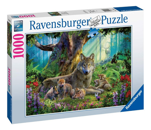 Puzzle Ravensburger 1000 Pzs Lobos En El Bosque Rompecabezas