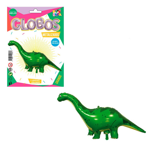 Globos Formas Metalizado Dinosaurio Brontosaurio Fiesta X2