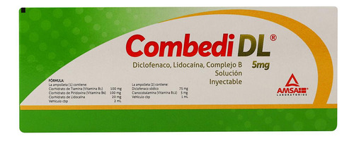 Combedi Dl Solución 75/5/100/100/20 Mg, 3 Ampolletas 1 Ml + 3 Ampolletas 2 Ml + 3 Jeringas