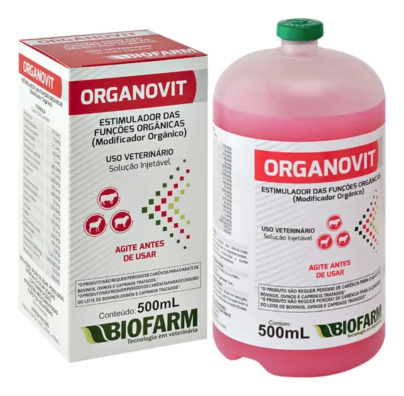 Organovit 500ml Suplemento Aminoácidos Vitaminas Metabolismo