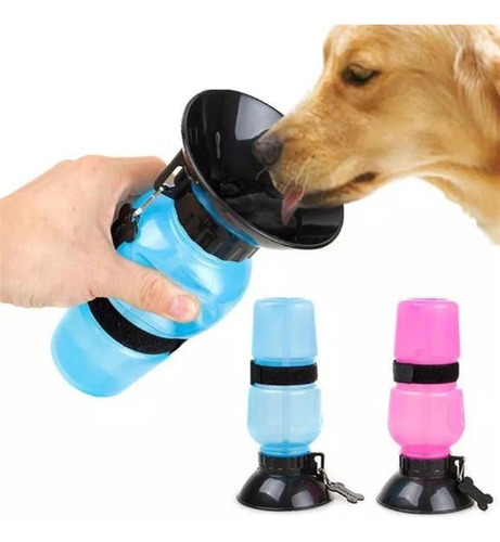 Bebedero Botella Agua Mascota Taza Hidratación Paseo 500ml