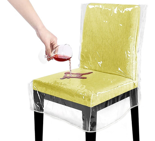 Conjunto De 5 Capas De Plástico Para Cadeiras De Jantar